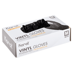 Karat Vinyl Gloves, Latex-Free, Powder-Free, Black, Medium — 1,000 ct — product photo 4