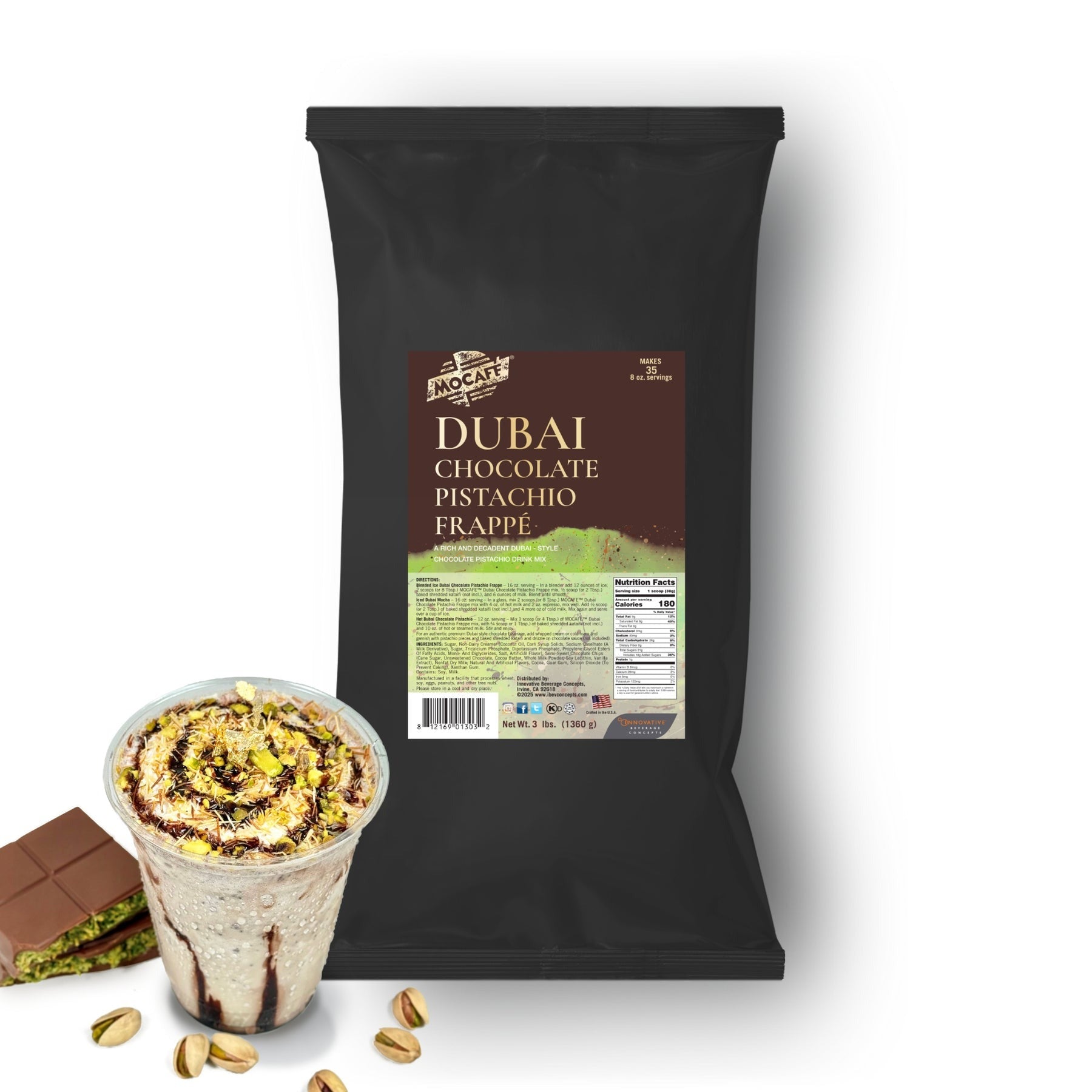 MoCafe BLENDED Frappe — Dubai Chocolate Pistachio — Bag (3lbs)