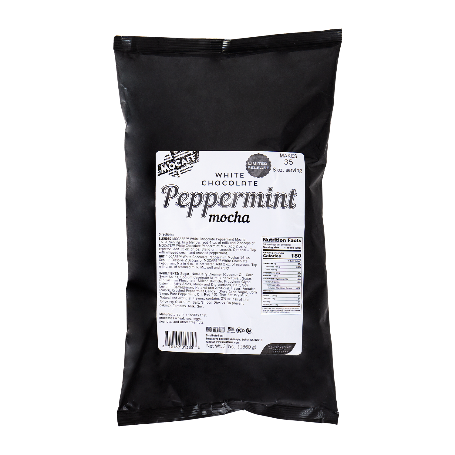 MoCafe BLENDED Frappe — White Chocolate Peppermint Mocha — Bag (3lbs)