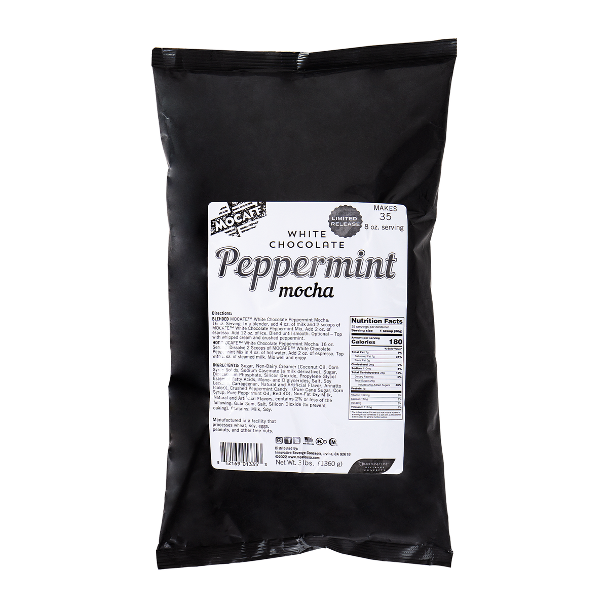 MoCafe BLENDED Frappe — White Chocolate Peppermint Mocha — Bag (3lbs)