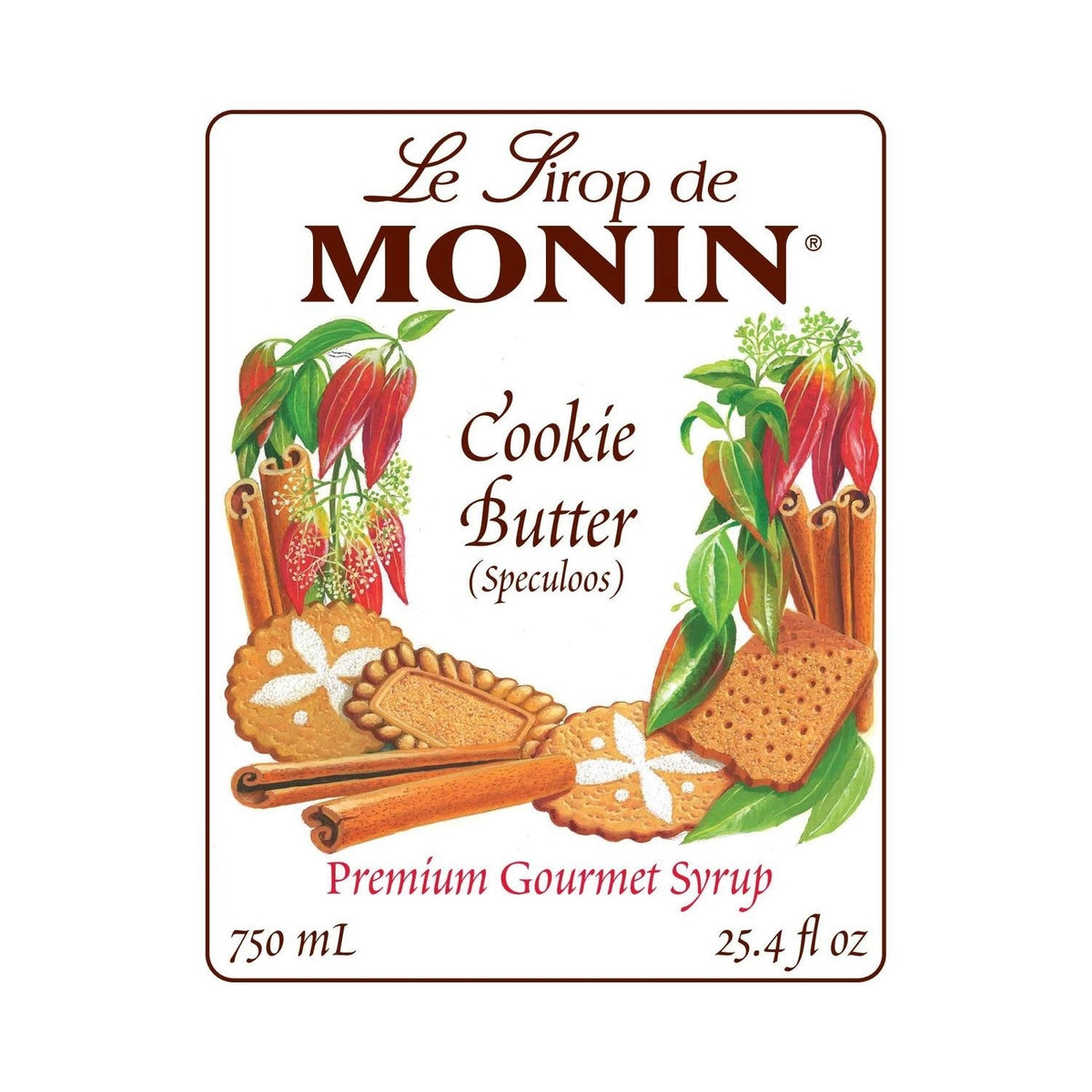 Monin Cookie Butter Syrup — Bottle (750mL) — product photo 2