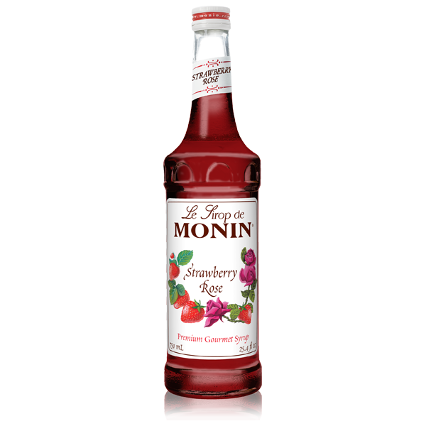 Monin Strawberry Rose Syrup — Bottle (750mL)