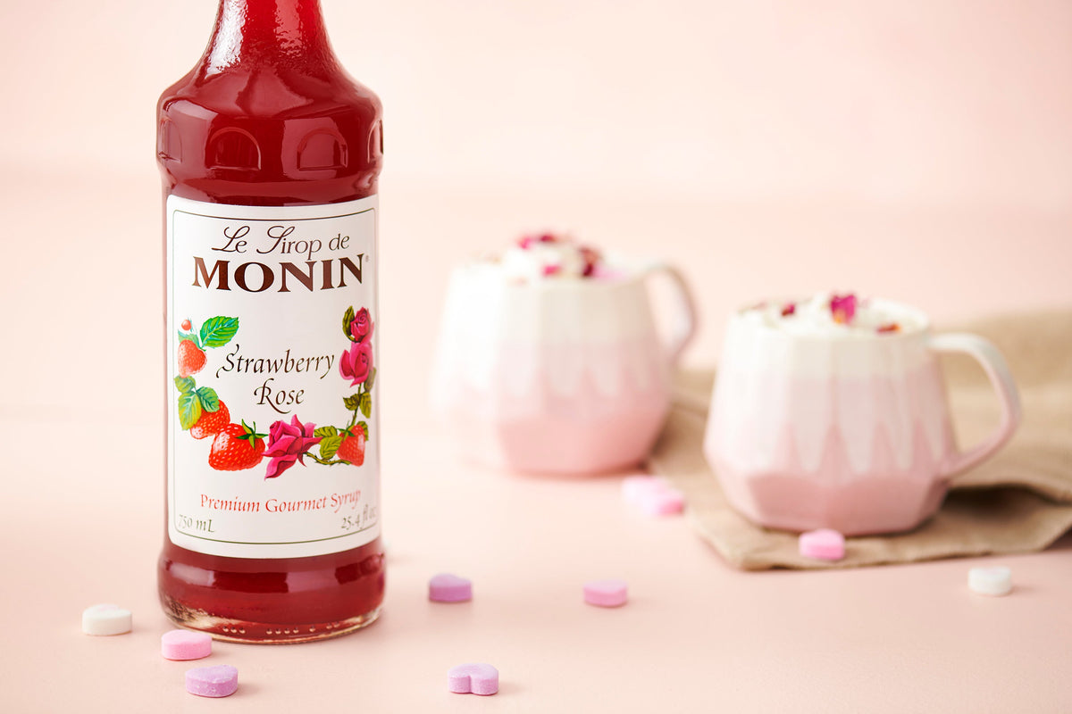 Monin Strawberry Rose Syrup — Bottle (750mL) — product photo 3