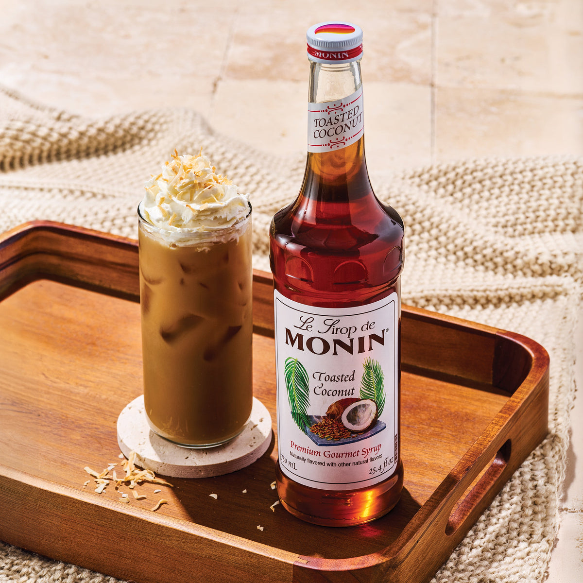 Monin Toasted Coconut Syrup — Bottle (750mL) — product photo 3