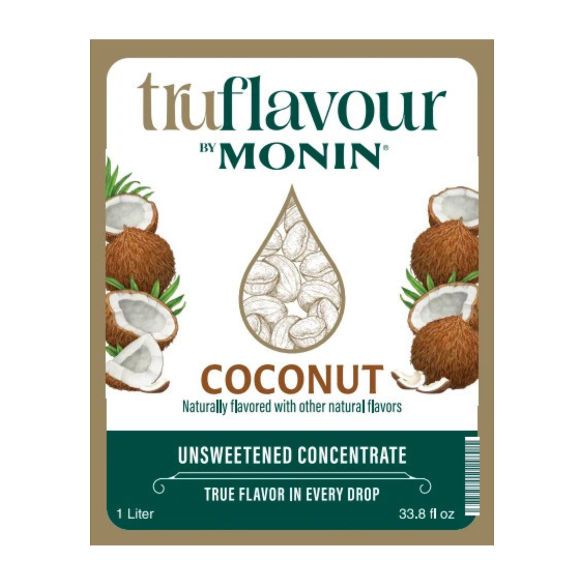 Monin TruFlavour Unsweetened Coconut Concentrate — Bottle (1.0 L) — product photo 2