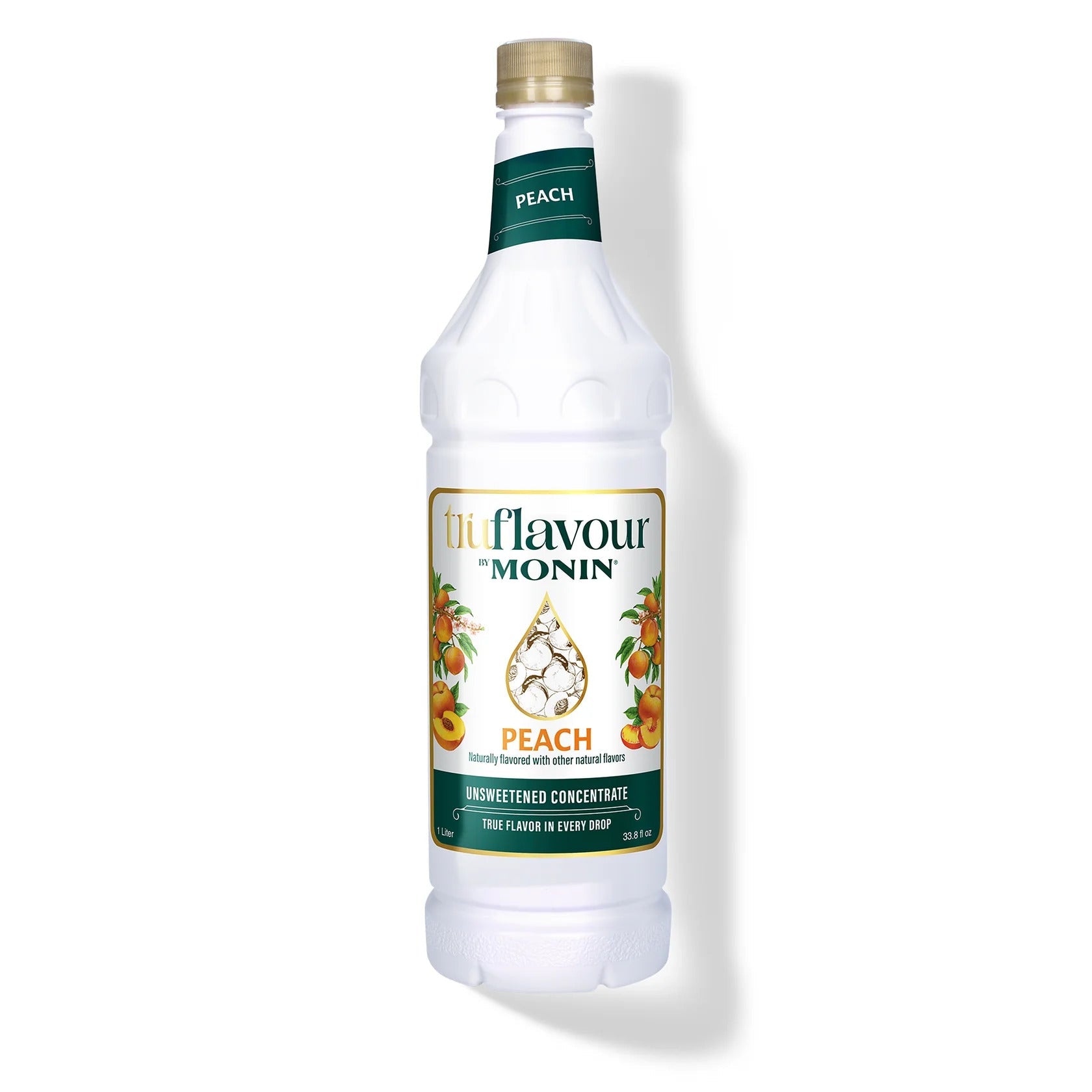 Monin TruFlavour Unsweetened Peach Concentrate — Bottle (1.0 L)