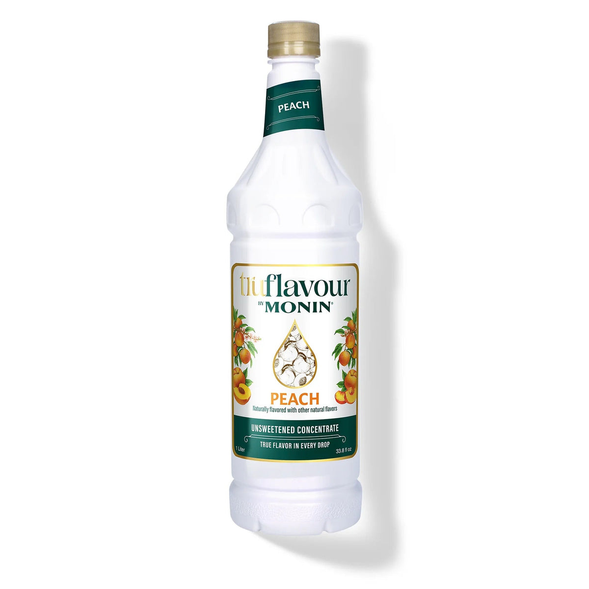Monin TruFlavour Unsweetened Peach Concentrate — Bottle (1.0 L)