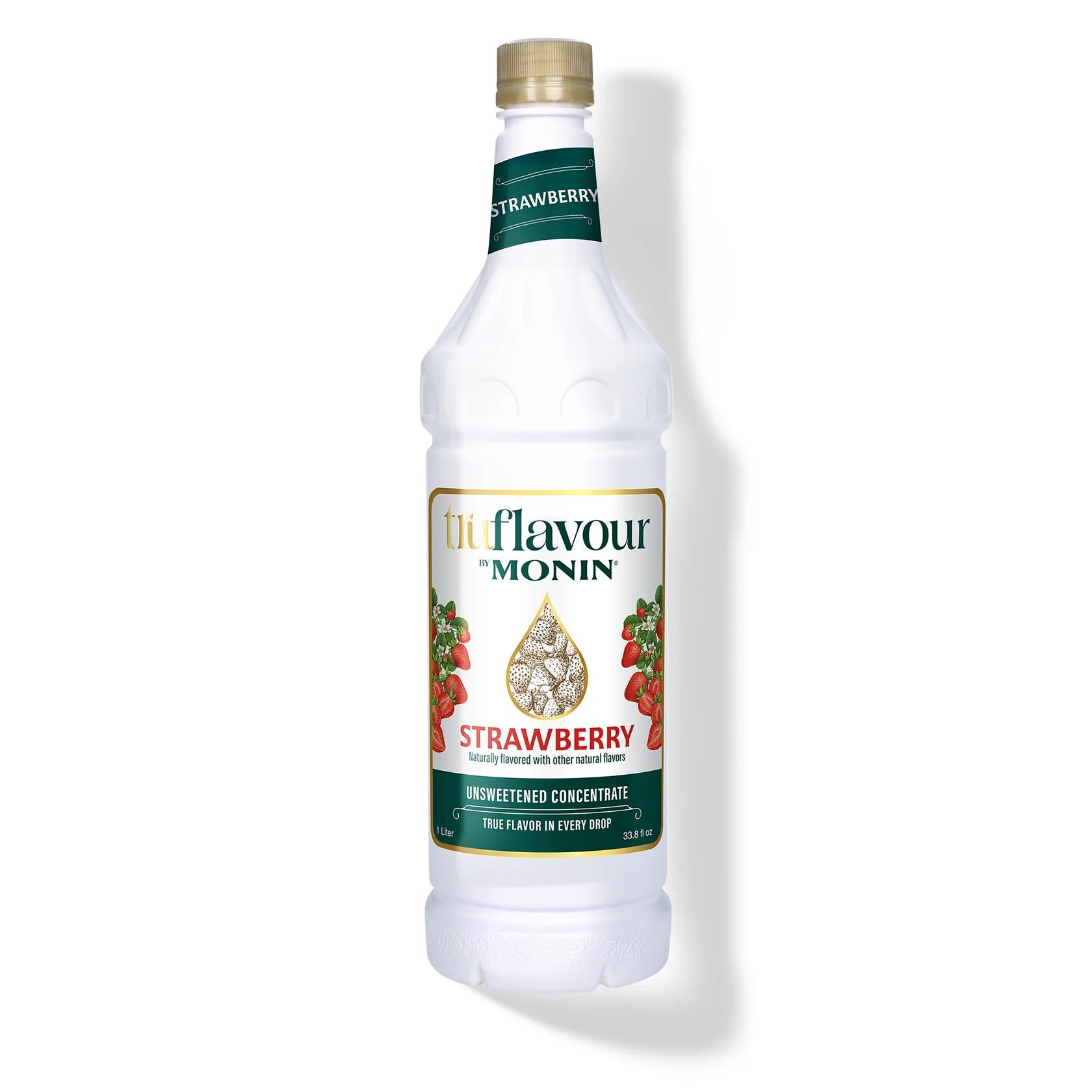 Monin TruFlavour Unsweetened Strawberry Concentrate — Bottle (1.0 L)