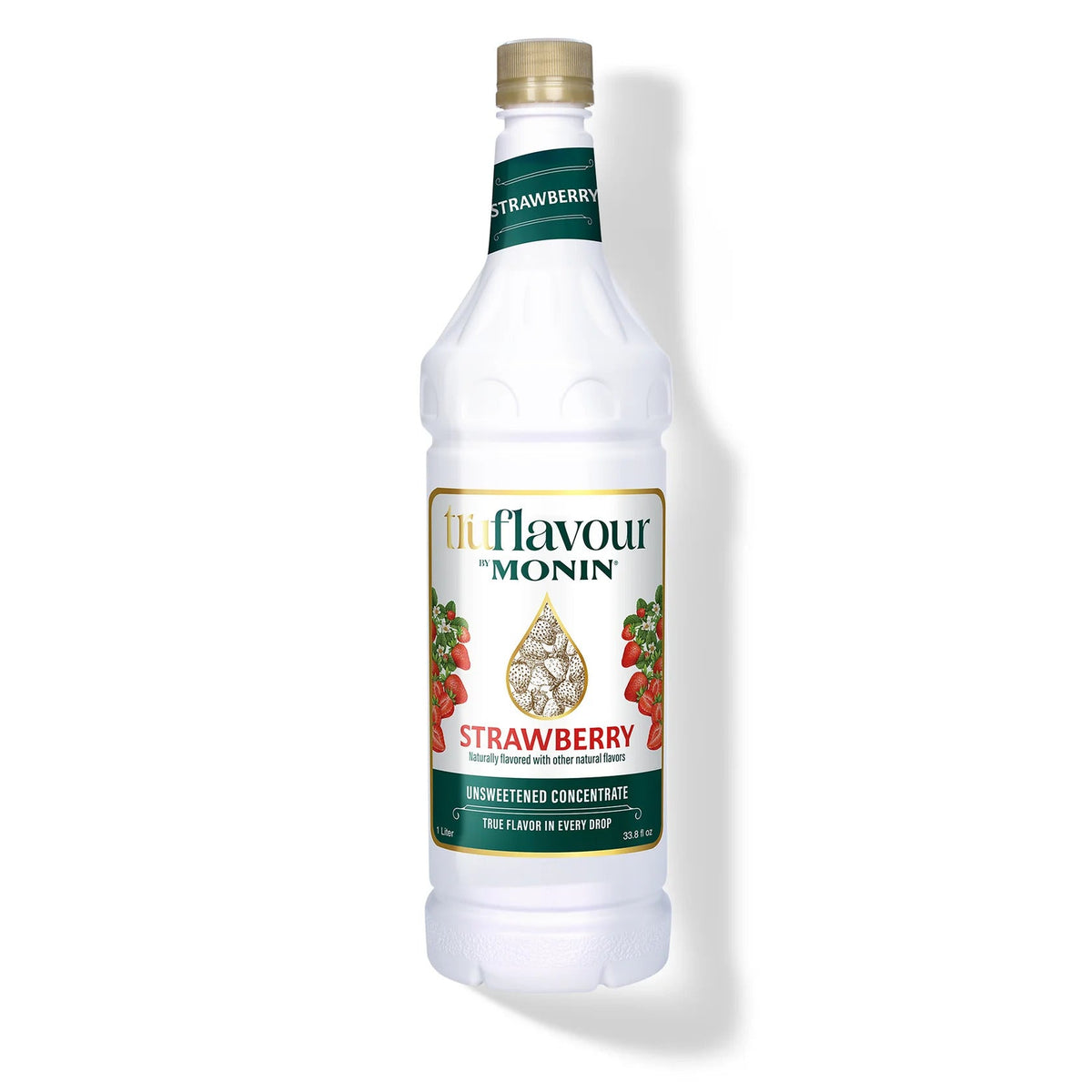 Monin TruFlavour Unsweetened Strawberry Concentrate — Bottle (1.0 L)