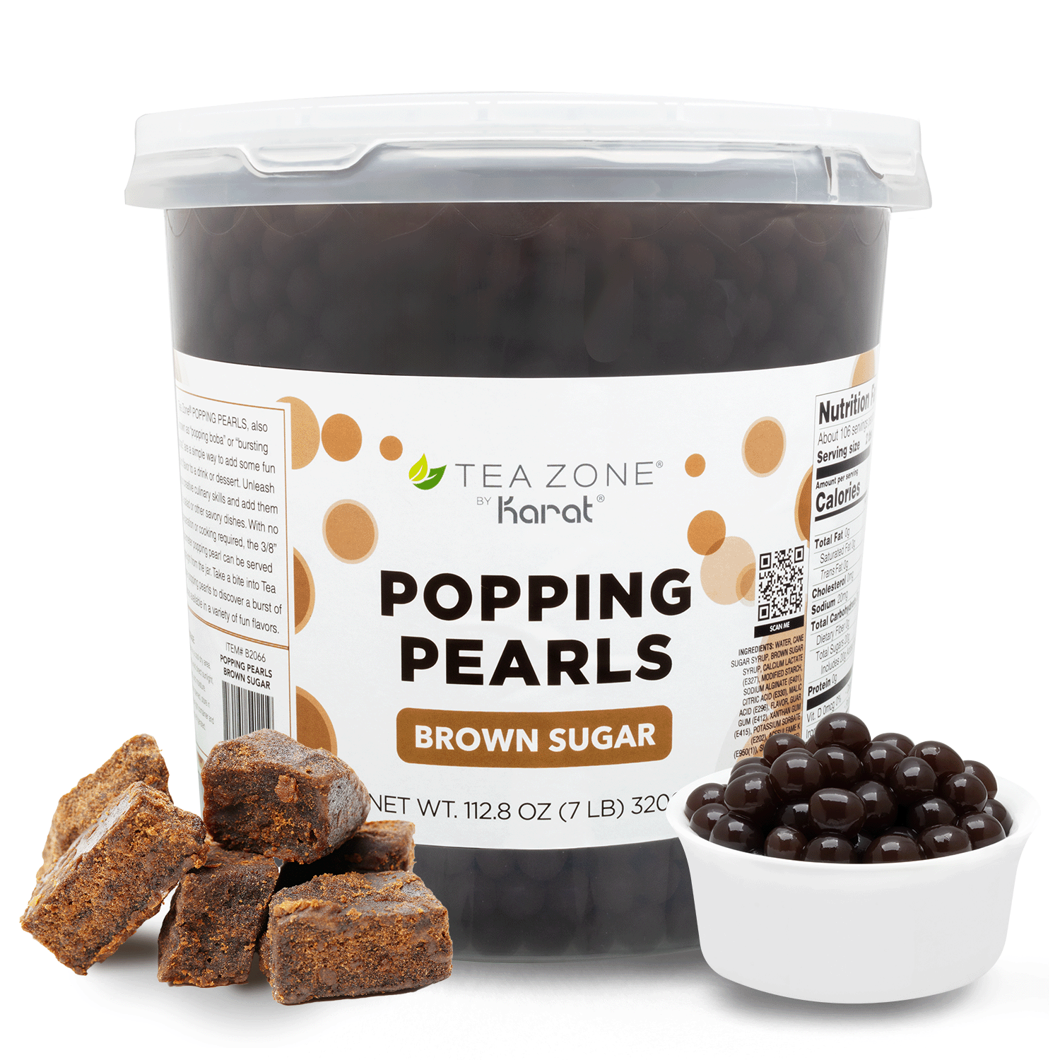 Tea Zone Brown Sugar POPPING PEARLS — Jar (7 lbs)