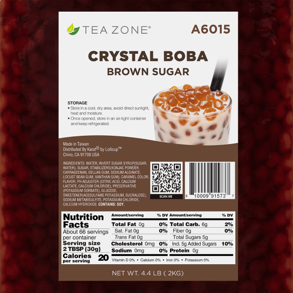 Tea Zone Crystal Boba, Brown Sugar — Case of 6 bags — product photo 8