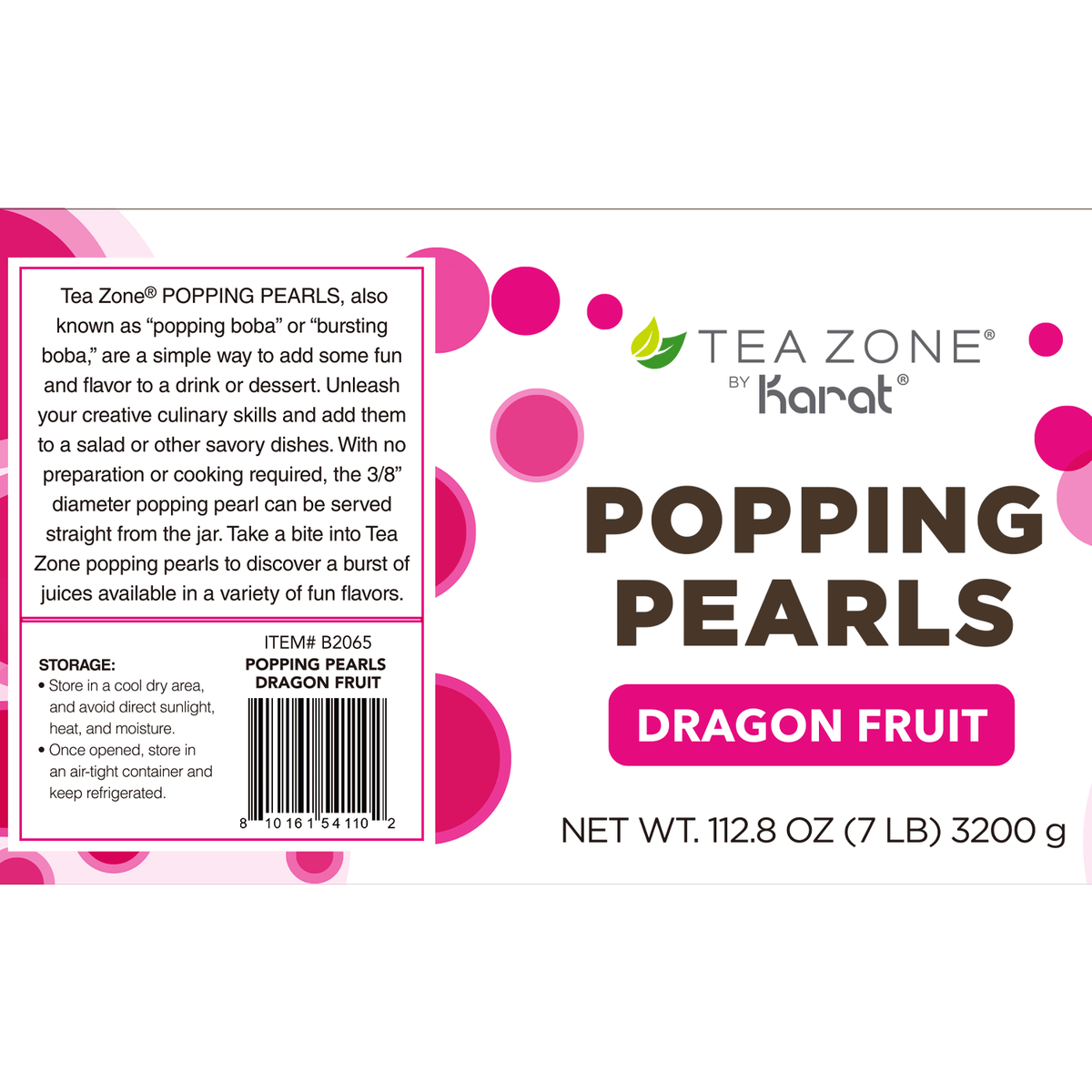 Tea Zone Dragon Fruit POPPING PEARLS — Jar (7 lbs) — product photo 8