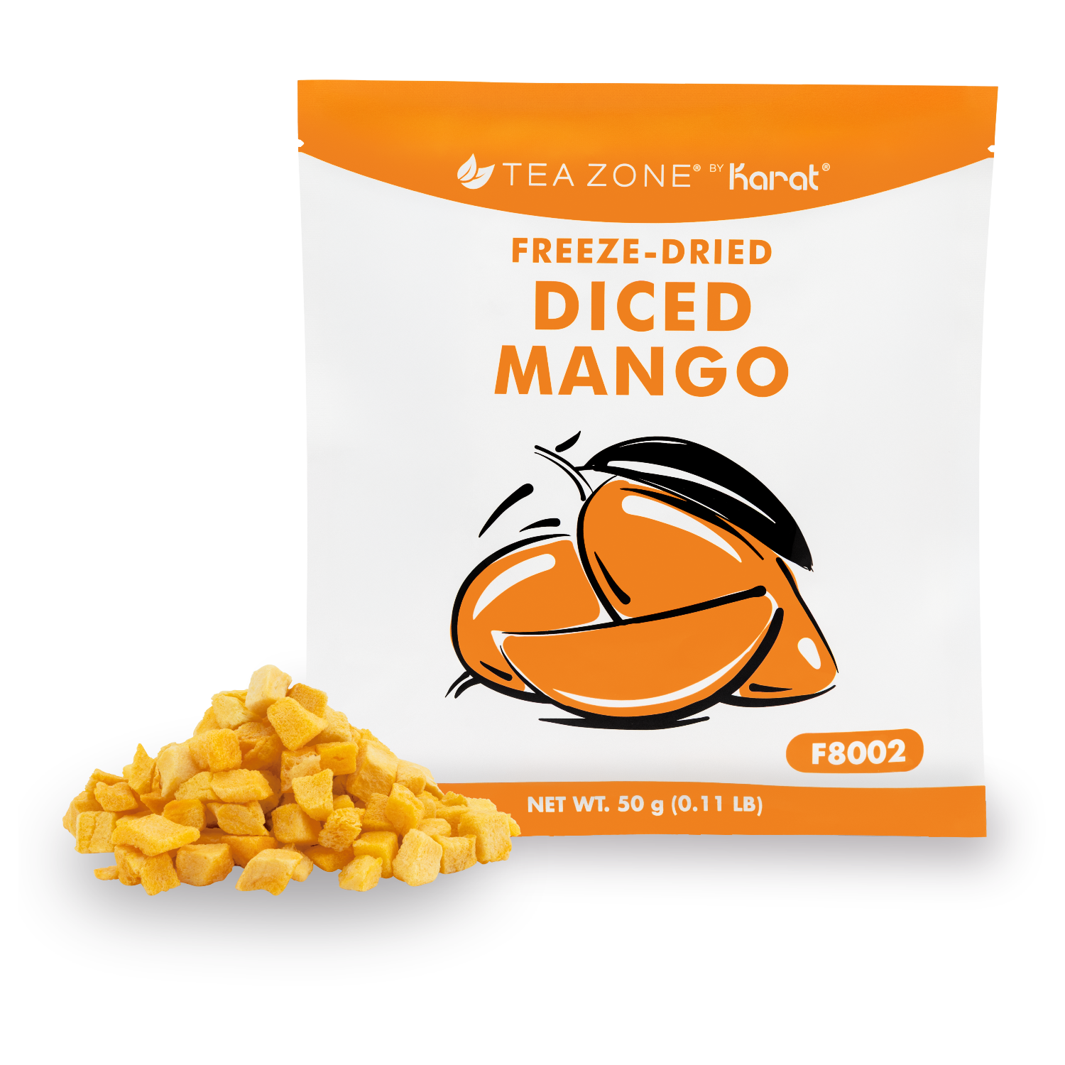 Tea Zone Freeze-Dried Mango, Diced — Bag