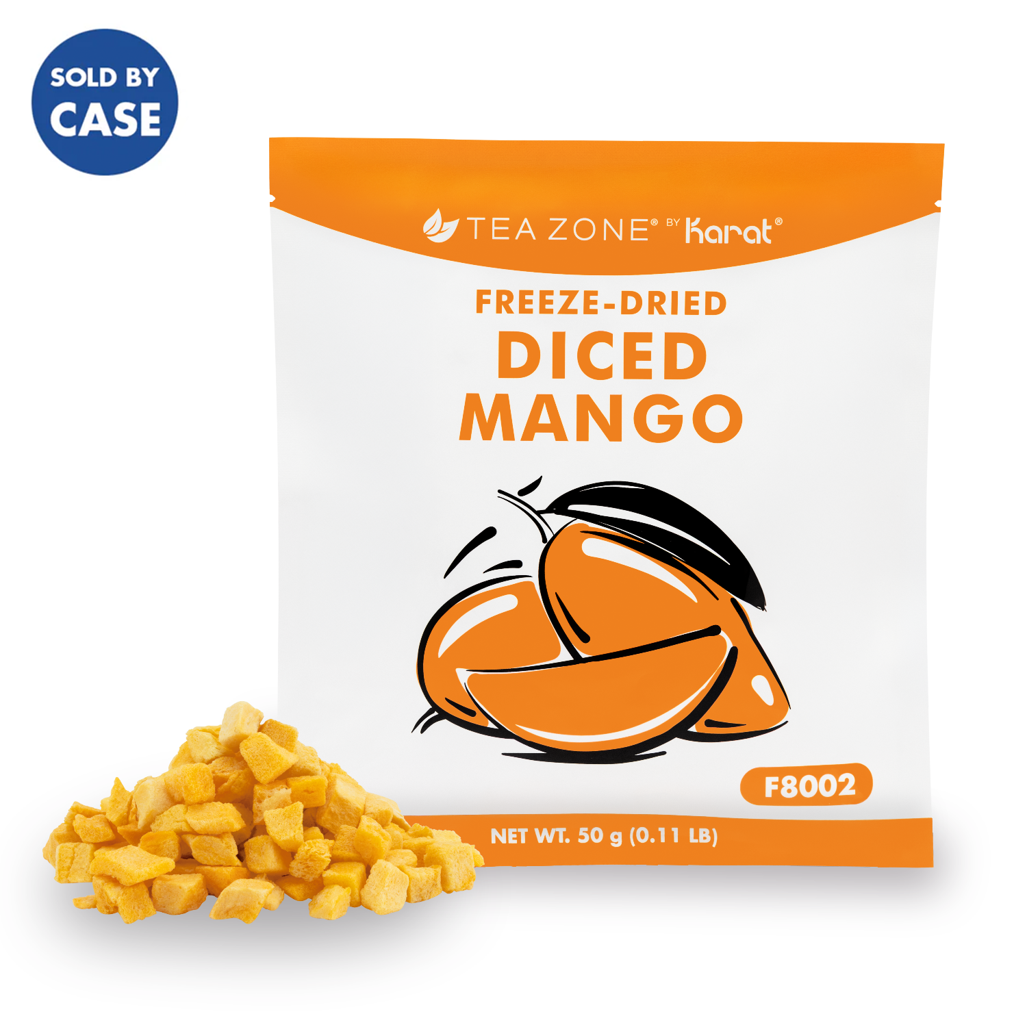 Tea Zone Freeze-Dried Mango, Diced — Case of 12 bags