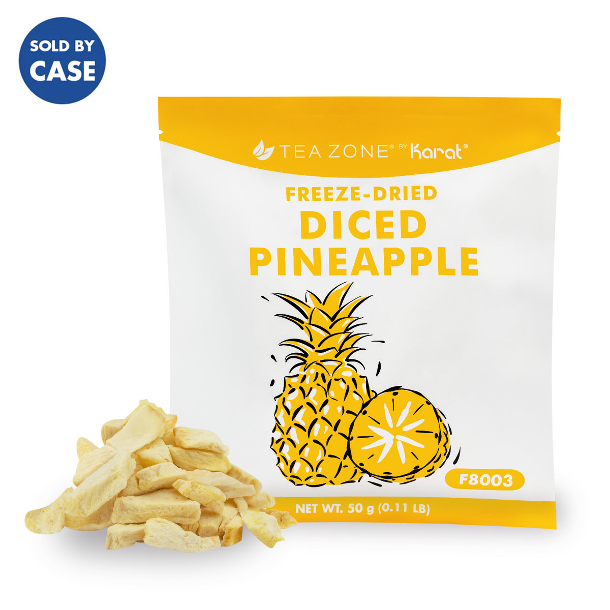 Tea Zone Freeze-Dried Pineapple, Diced — Case of 12 bags