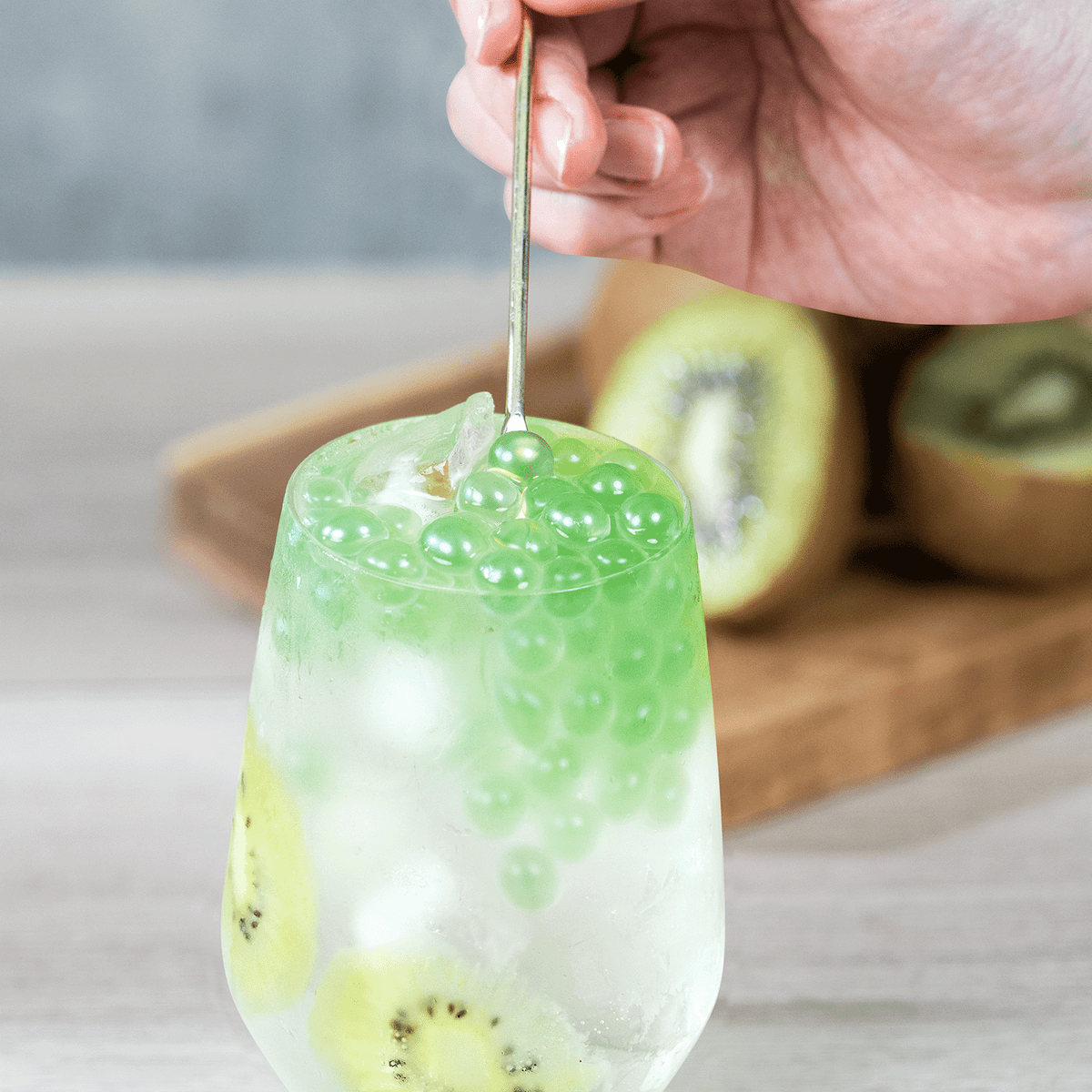 Tea Zone Kiwi POPPING PEARLS (1 lb each) — 12 Jars — product photo 4