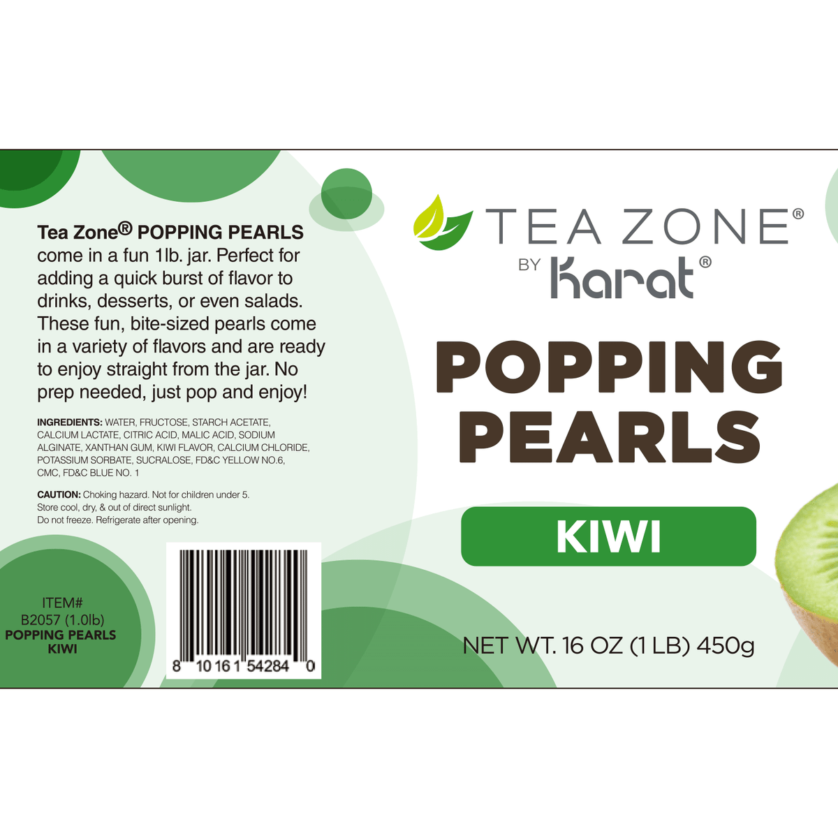 Tea Zone Kiwi POPPING PEARLS (1 lb each) — 12 Jars — product photo 9