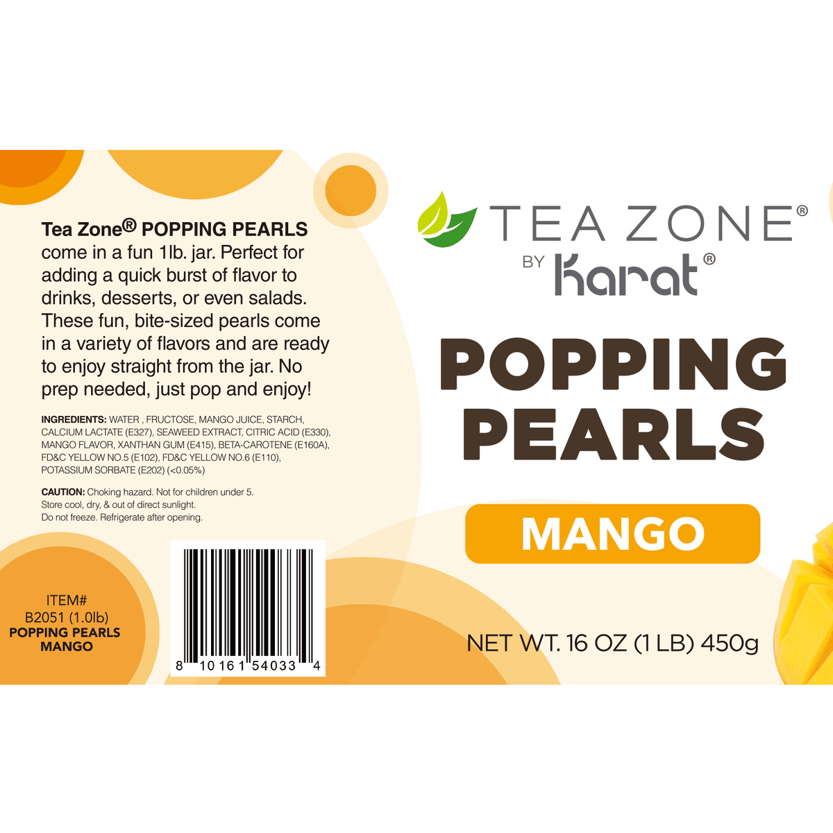 Tea Zone Mango POPPING PEARLS (1 lb each) — 12 Jars — product photo 11