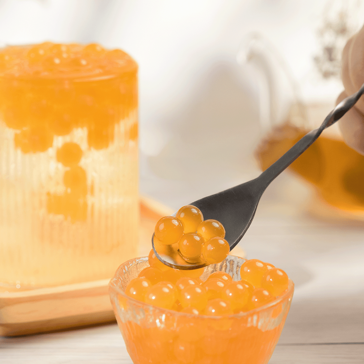 Tea Zone Peach POPPING PEARLS (2 lb each) — 12 Jars — product photo 2