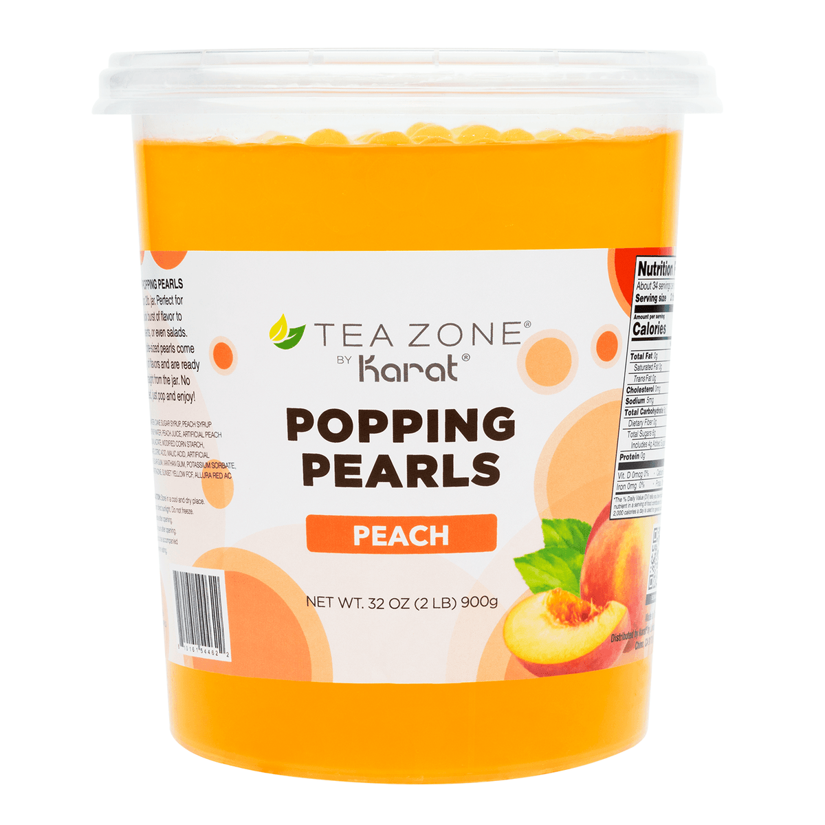 Tea Zone Peach POPPING PEARLS (2 lb each) — 12 Jars — product photo 5