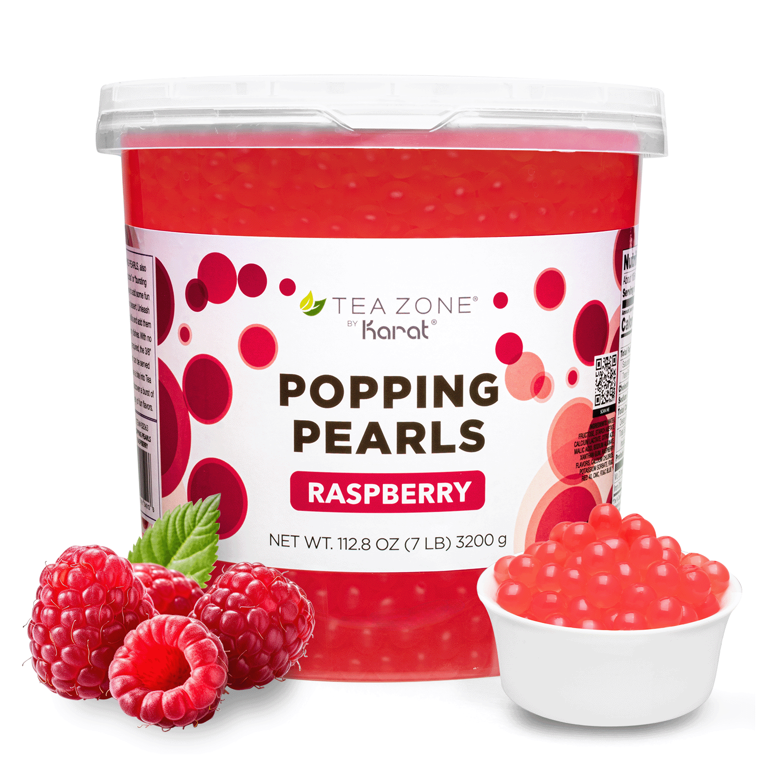 Tea Zone Raspberry POPPING PEARLS — Jar (7 lbs)