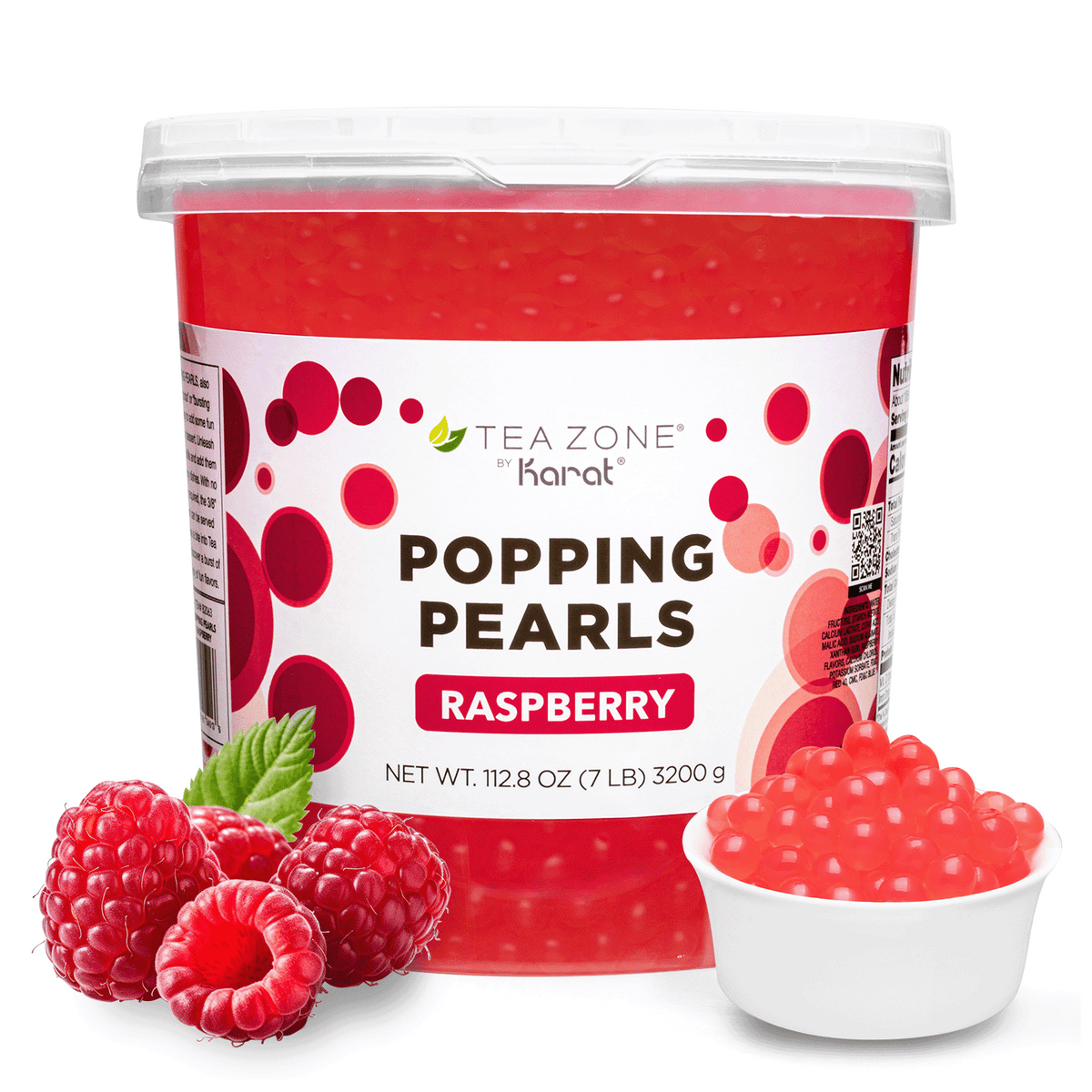 Tea Zone Raspberry POPPING PEARLS — Jar (7 lbs)