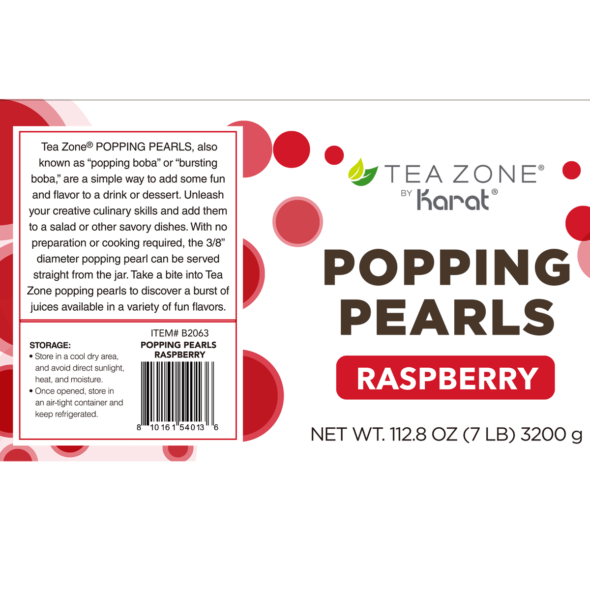 Tea Zone Raspberry POPPING PEARLS — Jar (7 lbs) — product photo 12
