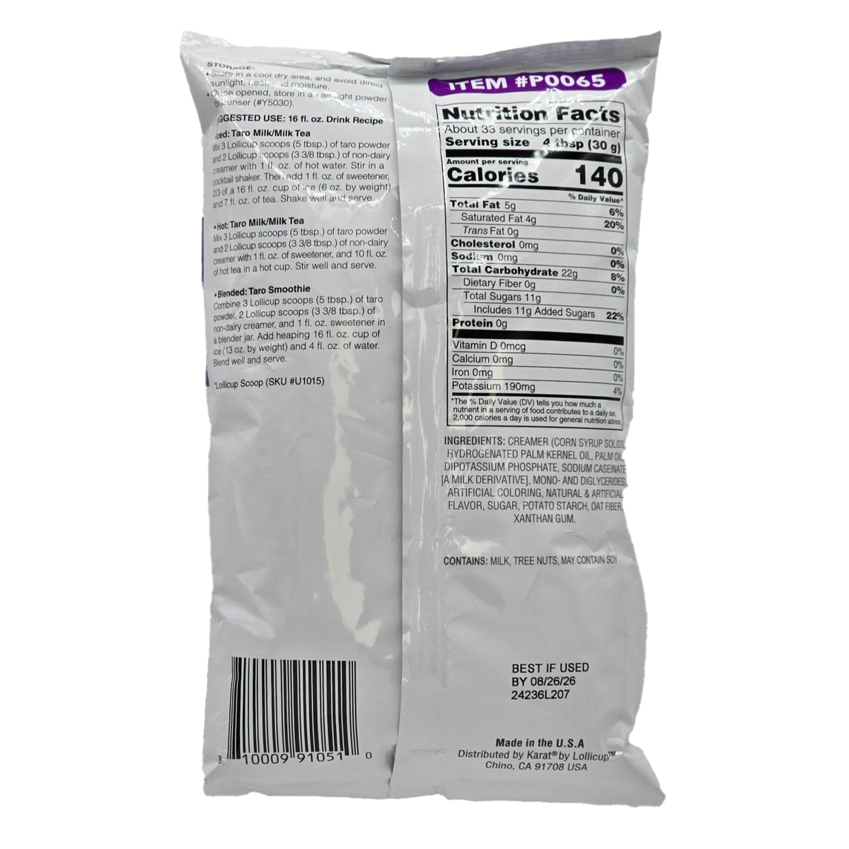Tea Zone Taro Powder, Made in USA, 2.2 lbs — product photo 6