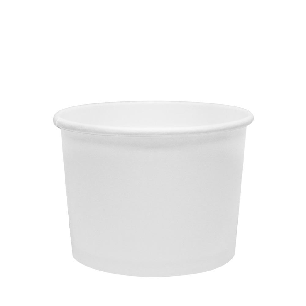 10 oz Paper Food Containers - White - 1,000 count - 96mm-To-Go Packaging-Karat-Restaurant Supply Drop