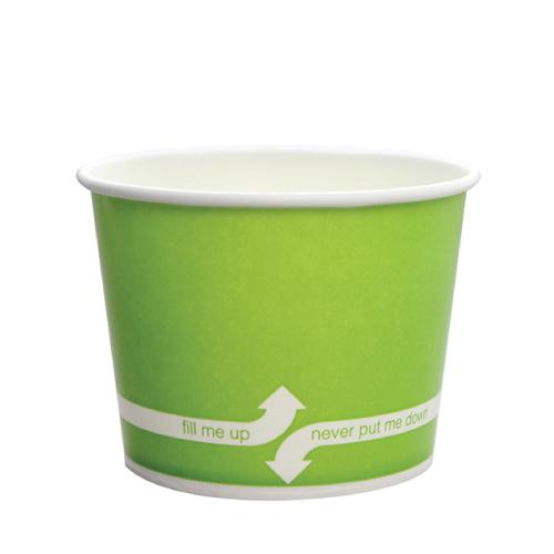 12 oz Paper Food Containers - Green - 1,000 count - 100mm-Karat