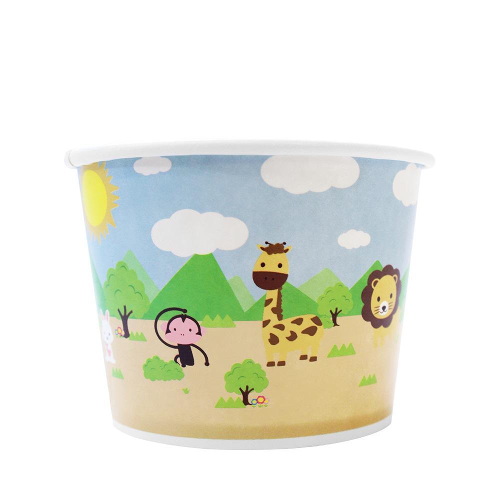 12oz Paper Food Containers - Safari Kids Design - 1000 count-To-Go Packaging-Karat-Restaurant Supply Drop