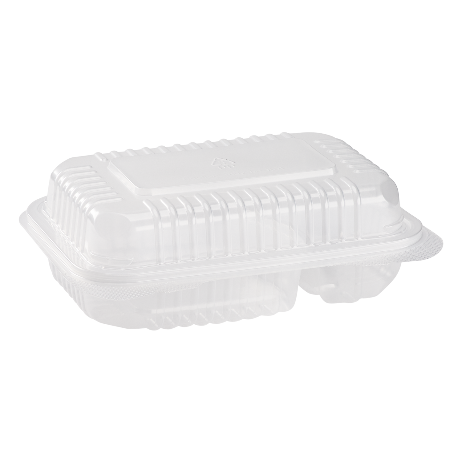 2-Compartment Clear PET Plastic Snack Box