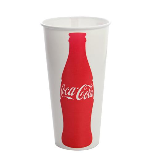 22oz Paper Cold Cups - Coca Cola (90mm) - 1,000 ct-Cups & Lids-Karat-Restaurant Supply Drop