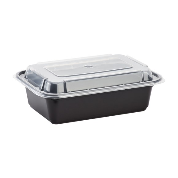 [CTC-8388] 1 Compartment Rectangular Meal Prep Container with Lids - 38oz  (50/100/150 Pack)
