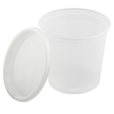 24oz Injection Molded Deli Containers with Lids - 24 oz Plastic Soup Containers - 240 ct-To-Go Packaging-Karat-Restaurant Supply Drop