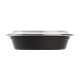 24oz Meal Prep Container - 24 oz Microwavable Round Food Containers & Lids - Black - 150 ct-To-Go Packaging-Karat-Restaurant Supply Drop