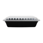 28oz Meal Prep Container - Microwavable Rectangular Food Containers & Lids - Black - 150 ct-To-Go Packaging-Karat-Restaurant Supply Drop