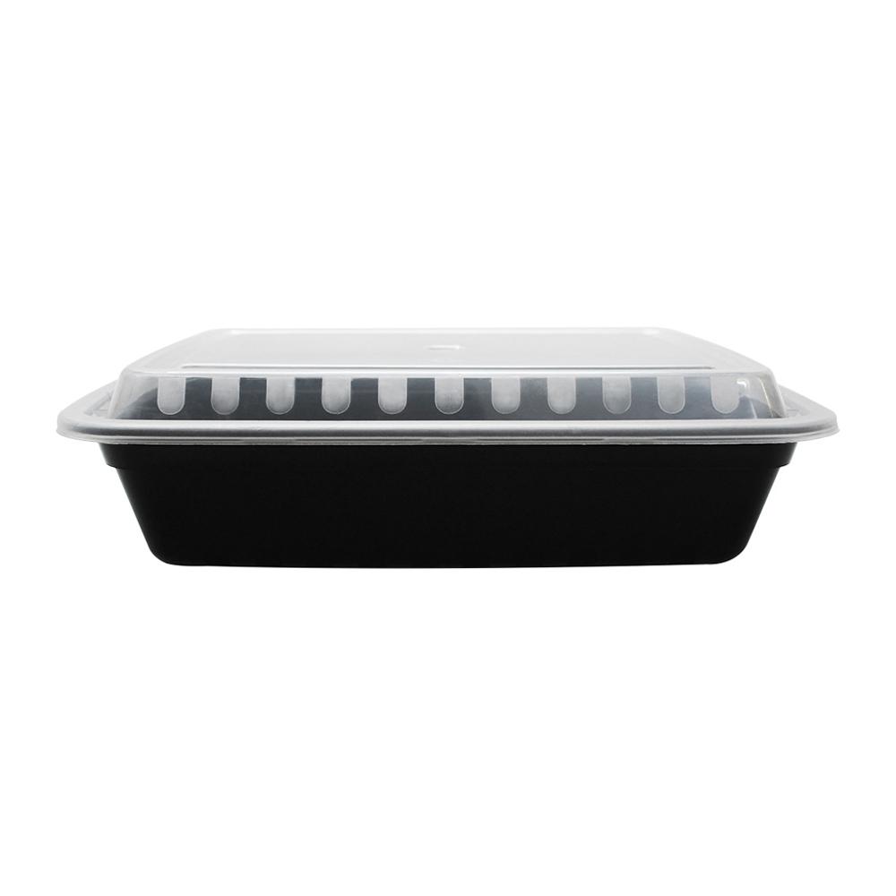 28oz Meal Prep Container - Microwavable Rectangular Food Containers & Lids - Black - 150 ct-To-Go Packaging-Karat-Restaurant Supply Drop