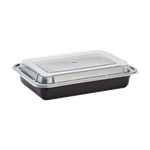 28oz Meal Prep Container - Microwavable Rectangular Food Containers & Lids - Black - 150 ct-To-Go Packaging-Karat-Restaurant Supply Drop