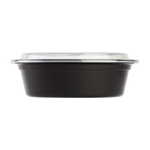 32oz Large Meal Prep Containers - - 32 oz Microwavable Round Food Containers & Lids - Black - 150 ct-To-Go Packaging-Karat-Restaurant Supply Drop