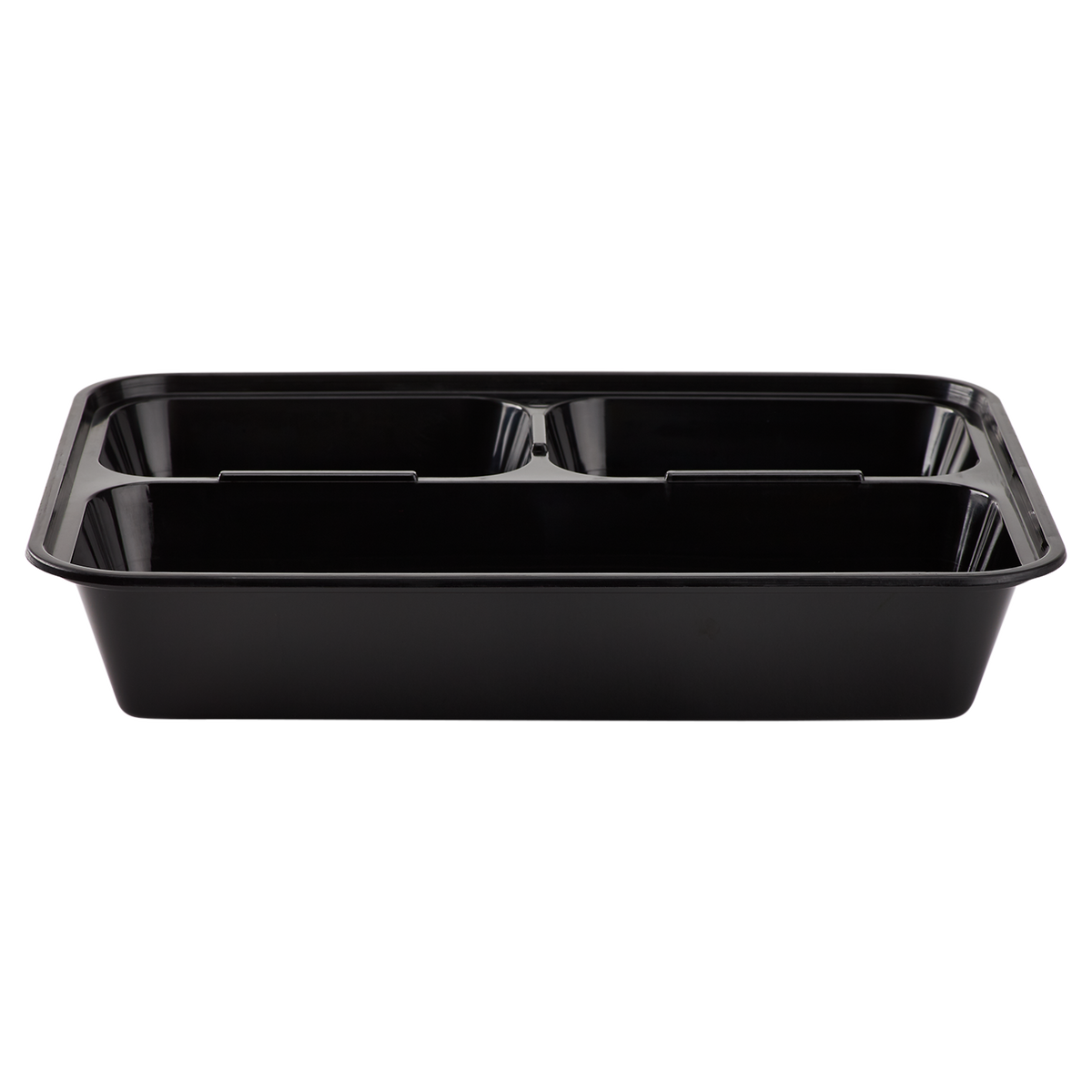 32oz Meal Prep Containers - Microwavable Rectangular Food Containers & Lids - Black - 3 Compartment Bento Box - 150 ct-To-Go Packaging-Karat-Restaurant Supply Drop