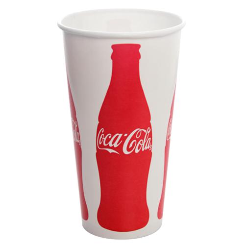 32oz Paper Cold Cups - Coca Cola (104.5mm) - 600 ct-Cups & Lids-Karat-Restaurant Supply Drop
