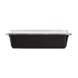 38oz Meal Prep Containers ~ Microwavable Rectangular Food Containers & Lids - Black - 150 ct-Karat