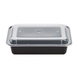 38oz Meal Prep Containers ~ Microwavable Rectangular Food Containers & Lids - Black - 150 ct-To-Go Packaging-Karat-Restaurant Supply Drop