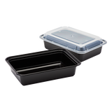 38oz Meal Prep Containers ~ Microwavable Rectangular Food Containers & Lids - Black - 150 ct-To-Go Packaging-Karat-Restaurant Supply Drop