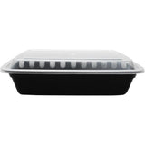 38oz Meal Prep Containers ~ Microwavable Rectangular Food Containers & Lids - Black - 150 ct-To-Go Packaging-Karat-Restaurant Supply Drop