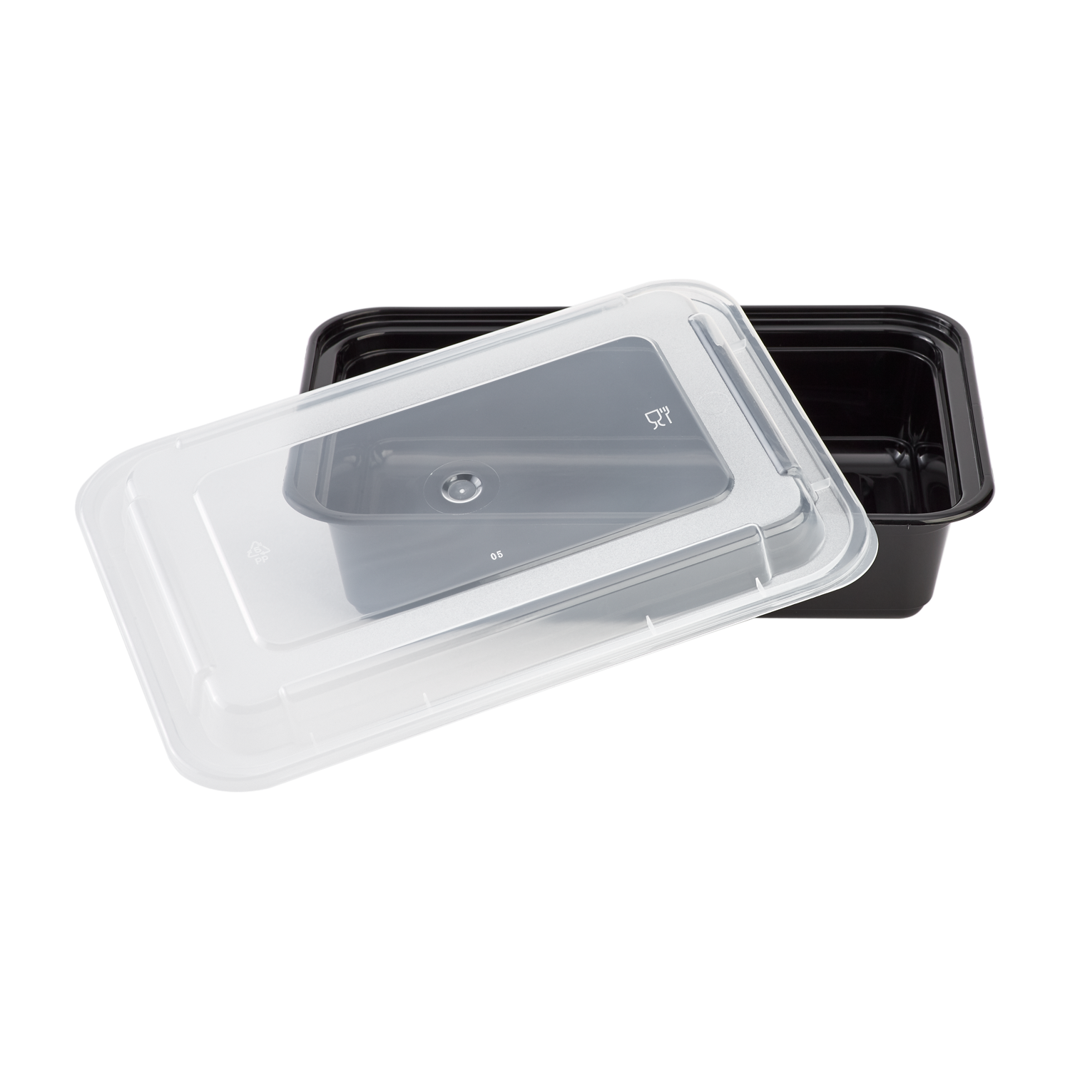 38oz Meal Prep Containers ~ Microwavable Rectangular Food Containers & Lids - Black - 150 ct-To-Go Packaging-Karat-Restaurant Supply Drop
