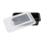 38oz Meal Prep Containers ~ Microwavable Rectangular Food Containers & Lids - Black - 150 ct-To-Go Packaging-Karat-Restaurant Supply Drop