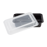 38oz Meal Prep Containers ~ Microwavable Rectangular Food Containers & Lids - Black - 150 ct-To-Go Packaging-Karat-Restaurant Supply Drop