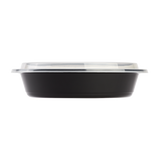 48oz Meal Prep Containers | 48 oz Extra Large Microwavable Round Food Containers with Lids - Black - 150 ct-To-Go Packaging-Karat-Restaurant Supply Drop